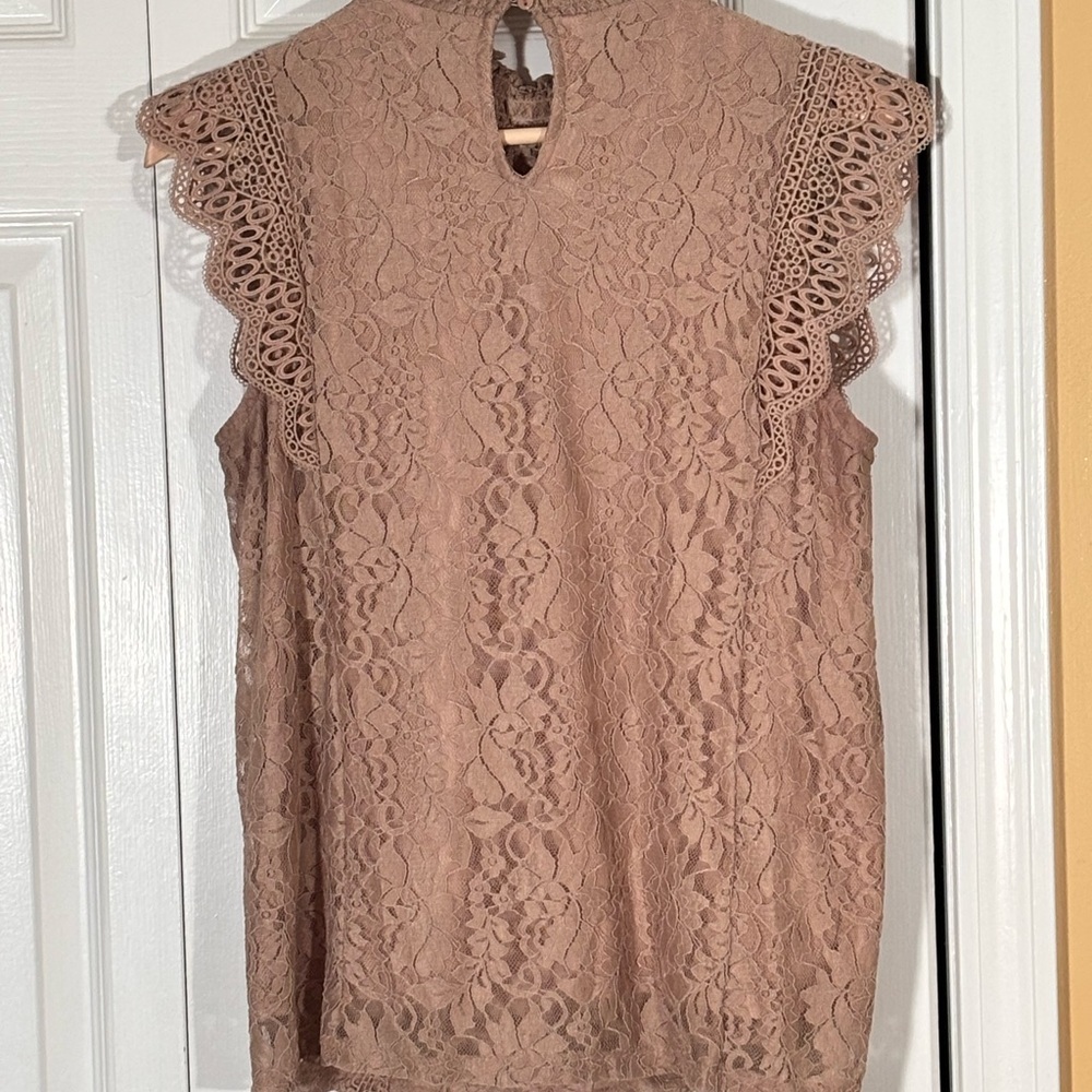 Cable & Gauge Lace Skirt in Tan - Picture 7 of 9